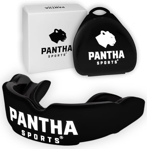 Pantha Sports® Mundschutz - für ideale Atmung & Anpassbarkeit | Zahnschutz für Boxen, MMA, Kickboxen, Muay Thai, Kampfsport & Hockey | Mit Transportbox von Pantha Sports