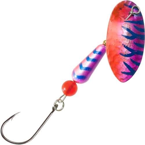 Panther Martin Salmon & Steelhead Hammered Spinning Lure, 1/2 oz, UV Purple/Flo-Red von Panther Martin