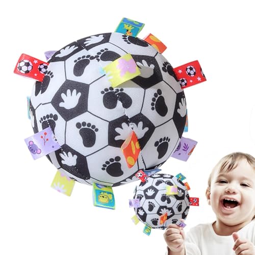 Paodduk Weicher sensorischer Ball, sensorischer Ball aus Stoff | Plüsch-Rasselball-Spielzeug,Band-Tag-Ball mit kontrastreichen Farben, Frühpädagogisches Spielzeug, Feinmotorikspielzeug für Kinder im von Paodduk