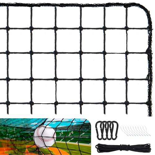 Baseball-Softball-Rücklaufnetze, 3 x 3 m, robustes Sportnetz, Barriere, Nylon-Baseballnetz, Sportnetz für Hinterhof von ParPeak