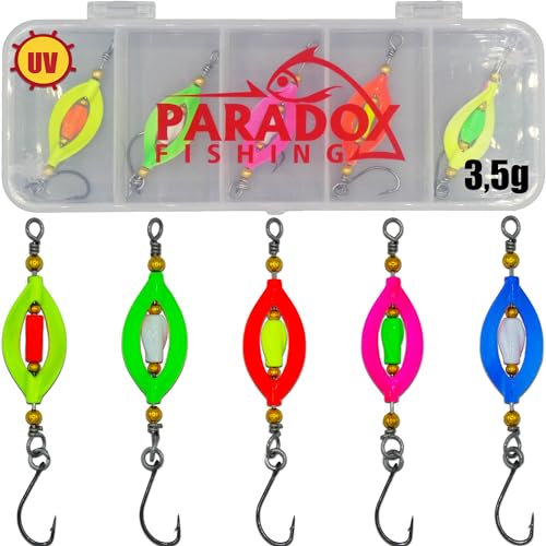 Paradox Fishing 5X Twister Spinner 3,5g -Forellenköder Set zum Forellen Angeln Forellenköder- Spoons Forelle von Paradox Fishing