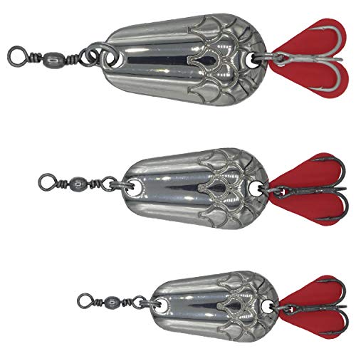 Paradox Fishing Blinker Set (3 Stück) 6g/10g/16g I Hechtköder Hecht Blinker Hecht Zander Köder Hecht Köder Barsch Köder I Spinner Angelköder Jigspinner - Blinker Angeln (Silber) von Paradox Fishing