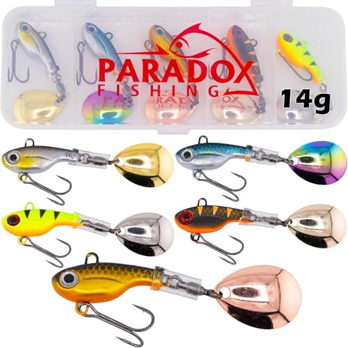 Paradox Fishing Infinity Jig Spinner 5er Set 14g - Spin Jig zum Barsch Angeln Barsch Köder Zander Köder Hecht Köder Spinnerbait Spinn Köder – Barschköder Paradox Fishing Infinity Jig Spinner 5er Set 14g - Spin Jig zum Barsch Angeln Barsch Köder Zander Köder Hecht Köder Spinnerbait Spinn Köder – Barschköder von Paradox Fishing