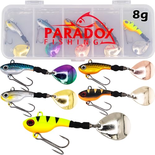 Paradox Fishing Infinity Jig Spinner 5er Set 8g - Spin Jig zum Barsch Angeln Barsch Köder Zander Köder Hecht Köder Spinnerbait Spinn Köder – Barschköder Paradox Fishing Infinity Jig Spinner 5er Set 8g - Spin Jig zum Barsch Angeln Barsch Köder Zander Köder Hecht Köder Spinnerbait Spinn Köder – Barschköder von Paradox Fishing