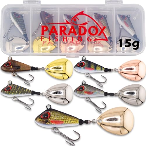 Paradox Fishing Jig Spinner 5er Set 15g Delusory 2.0" Spin Jig zum Barsch Angeln Barsch Köder Zander Köder Hecht Köder Spinnerbait Spinn Köder – optimaler Barschköder Paradox Fishing Jig Spinner 5er Set 15g Delusory 2.0" Spin Jig zum Barsch Angeln Barsch Köder Zander Köder Hecht Köder Spinnerbait Spinn Köder – optimaler Barschköder von Paradox Fishing