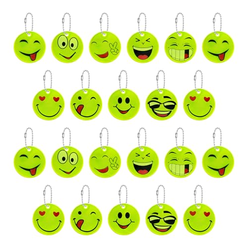 Parastar 22 Stück Reflektoren Kinder, Kinder Sicherheits Reflektor Smiley Schlüsselanhänger Kinder Sicherheit Reflektor Anhänger Kinder für Schulranzen, Rucksäcke, Wandern, Nachtlaufen und Radfahren Parastar 22 Stück Reflektoren Kinder, Kinder Sicherheits Reflektor Smiley Schlüsselanhänger Kinder Sicherheit Reflektor Anhänger Kinder für Schulranzen, Rucksäcke, Wandern, Nachtlaufen und Radfahren von Parastar