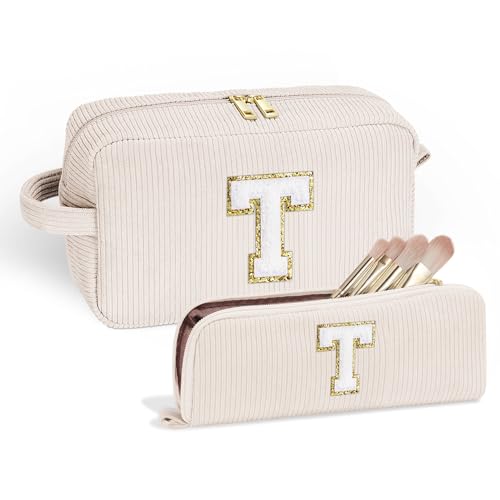 Parima Kosmetiktasche Damen, Cord Schminktasche Make Up Tasche Tragbare Makeup Bag Hochzeit Frauen Freund Mama Geschenke für Teenager Mädchen Reise Kosmetiktasche Beige T Parima Kosmetiktasche Damen, Cord Schminktasche Make Up Tasche Tragbare Makeup Bag Hochzeit Frauen Freund Mama Geschenke für Teenager Mädchen Reise Kosmetiktasche Beige T von Parima