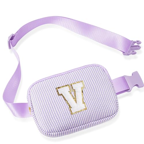 Parima Buchstaben Bauchtasche Damen - Geschenke für Mädchen Lila Gürteltasche Umhängetaschen Damen Personalisierte Geschenke für Frauen Mädchen Geburtstagsgeschenk für Teenager Mädchen Hüfttasche V Parima Buchstaben Bauchtasche Damen - Geschenke für Mädchen Lila Gürteltasche Umhängetaschen Damen Personalisierte Geschenke für Frauen Mädchen Geburtstagsgeschenk für Teenager Mädchen Hüfttasche V von Parima