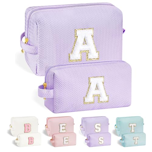 Parima Buchstaben Kosmetiktasche Damen - Reise Kosmetiktasche Mädchen Personalisierte Geschenke für Teenager Mädchen Geburtstagsgeschenk für Frauen Mama Mädchen Lila Buchstaben A Kosmetiktasche Parima Buchstaben Kosmetiktasche Damen - Reise Kosmetiktasche Mädchen Personalisierte Geschenke für Teenager Mädchen Geburtstagsgeschenk für Frauen Mama Mädchen Lila Buchstaben A Kosmetiktasche von Parima
