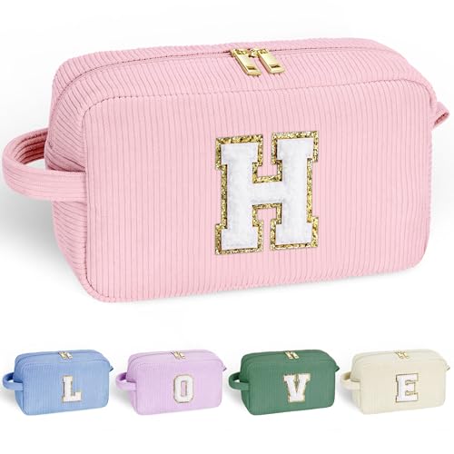 Parima Cord Kosmetiktasche für Damen Mädchen, Rosa Kosmetiktasche Buchstaben H Kosmetiktasche Geschenke für Mädchen Weihnachten Geschenk für Freundin Mädchen Trauzeugin Geschenk Parima Cord Kosmetiktasche für Damen Mädchen, Rosa Kosmetiktasche Buchstaben H Kosmetiktasche Geschenke für Mädchen Weihnachten Geschenk für Freundin Mädchen Trauzeugin Geschenk von Parima