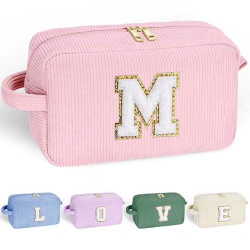 Parima Geburtstagsgeschenk für Frauen Mädchen - Rosa Kosmetiktasche Reise Kosmetiktaschen Weihnachten Geschenke für Mädchen Schwester Frau Geschenk für Frauen Freundin Kosmetiktasche mit Buchstaben M Parima Geburtstagsgeschenk für Frauen Mädchen - Rosa Kosmetiktasche Reise Kosmetiktaschen Weihnachten Geschenke für Mädchen Schwester Frau Geschenk für Frauen Freundin Kosmetiktasche mit Buchstaben M von Parima