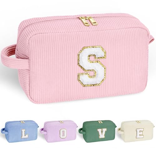 Parima Geburtstagsgeschenk für Frauen Mädchen - Rosa Kosmetiktasche Reise Kosmetiktaschen Weihnachten Geschenke für Mädchen Schwester Frau Geschenke für Frauen Freundin Kosmetiktasche mit Buchstaben S Parima Geburtstagsgeschenk für Frauen Mädchen - Rosa Kosmetiktasche Reise Kosmetiktaschen Weihnachten Geschenke für Mädchen Schwester Frau Geschenke für Frauen Freundin Kosmetiktasche mit Buchstaben S von Parima