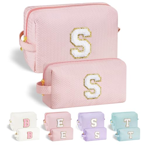 Parima Geburtstagsgeschenk für Mädchen - Rosa Kosmetiktasche Buchstaben Kosmetiktasche Reise Kosmetiktaschen Mädchen Geschenke für Frauen Kosmetiktasche mit Buchstaben S Parima Geburtstagsgeschenk für Mädchen - Rosa Kosmetiktasche Buchstaben Kosmetiktasche Reise Kosmetiktaschen Mädchen Geschenke für Frauen Kosmetiktasche mit Buchstaben S von Parima