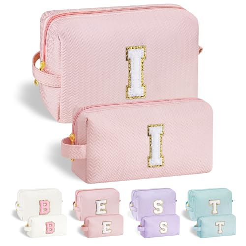 Parima Geschenk für Teenager Mädchen, 2 Stück Rosa Kosmetiktasche Reiseutensilien Buchstaben Kulturtasche Damen Geschenk für Mädchen Freundin Mädchen Buchstaben Kosmetiktasche Parima Geschenk für Teenager Mädchen, 2 Stück Rosa Kosmetiktasche Reiseutensilien Buchstaben Kulturtasche Damen Geschenk für Mädchen Freundin Mädchen Buchstaben Kosmetiktasche von Parima