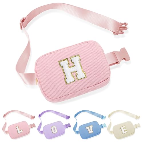 Parima Buchstaben Gürteltasche Bauchtasche für Damen, Cord Bauchtasche Rosa Gürteltasche Mädchen Sport Outdoor Travel Hüfttasche Geschenke für Frauen Mama Teenager Mädchen Bauchtasche mit Buchstaben H Parima Buchstaben Gürteltasche Bauchtasche für Damen, Cord Bauchtasche Rosa Gürteltasche Mädchen Sport Outdoor Travel Hüfttasche Geschenke für Frauen Mama Teenager Mädchen Bauchtasche mit Buchstaben H von Parima