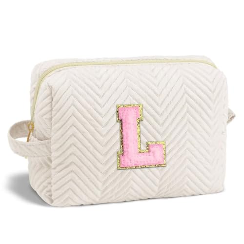 Parima Geschenke für Mädchen - Personalisierte Geschenke Mädchen 3 4 5 6 7 8 9 10 Jährige, Geburtstagsgeschenk für Mädchen Tochter Schwestern, Beige Kulturtasche Mit Initiale L Parima Geschenke für Mädchen - Personalisierte Geschenke Mädchen 3 4 5 6 7 8 9 10 Jährige, Geburtstagsgeschenk für Mädchen Tochter Schwestern, Beige Kulturtasche Mit Initiale L von Parima