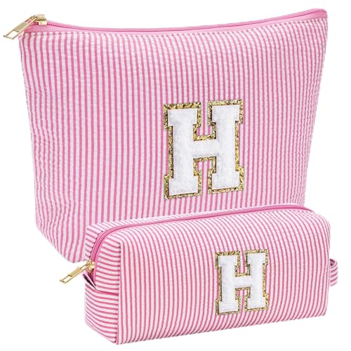Parima Personalisierte Kosmetiktasche für Damen Mädchen - Rosa Kosmetiktasche Frauen Geschenke für Mädchen Freundin Teenager Mädchen Tochter Kosmetiktasche mit Buchstaben H Parima Personalisierte Kosmetiktasche für Damen Mädchen - Rosa Kosmetiktasche Frauen Geschenke für Mädchen Freundin Teenager Mädchen Tochter Kosmetiktasche mit Buchstaben H von Parima