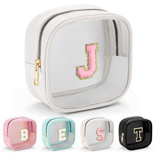 Parima Geschenke für Frauen Mädchen, Reise Kosmetiktasche Damen Kleine Kosmetiktasche Weiß Schminktasche Mädchen Geschenke für Frauen Freundin Teenager Mädchen Tragbare Kosmetiktasche mit Buchstaben J Parima Geschenke für Frauen Mädchen, Reise Kosmetiktasche Damen Kleine Kosmetiktasche Weiß Schminktasche Mädchen Geschenke für Frauen Freundin Teenager Mädchen Tragbare Kosmetiktasche mit Buchstaben J von Parima