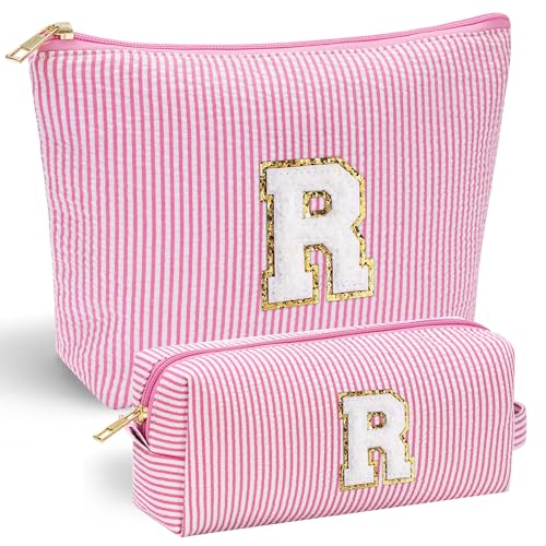 Parima Buchstaben Kosmetiktasche Damen Mädchen, Reise Kosmetiktasche Personalisierte Geschenke für Teenager Mädchen Geburtstagsgeschenk für Frauen Freundin Mädchen Rosa Kosmetiktasche mit Buchstaben R Parima Buchstaben Kosmetiktasche Damen Mädchen, Reise Kosmetiktasche Personalisierte Geschenke für Teenager Mädchen Geburtstagsgeschenk für Frauen Freundin Mädchen Rosa Kosmetiktasche mit Buchstaben R von Parima