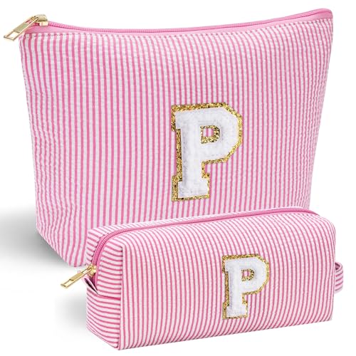 Parima Geschenke für Beste Freundin - 2 Stück Kosmetiktaschen Beauty-Utensilien Schminktasche Mädchen Geschenke für Frauen Mädchen 8 Jahre Geschenke für Mama Schwester Rosa Kosmetiktasche Buchstaben P Parima Geschenke für Beste Freundin - 2 Stück Kosmetiktaschen Beauty-Utensilien Schminktasche Mädchen Geschenke für Frauen Mädchen 8 Jahre Geschenke für Mama Schwester Rosa Kosmetiktasche Buchstaben P von Parima