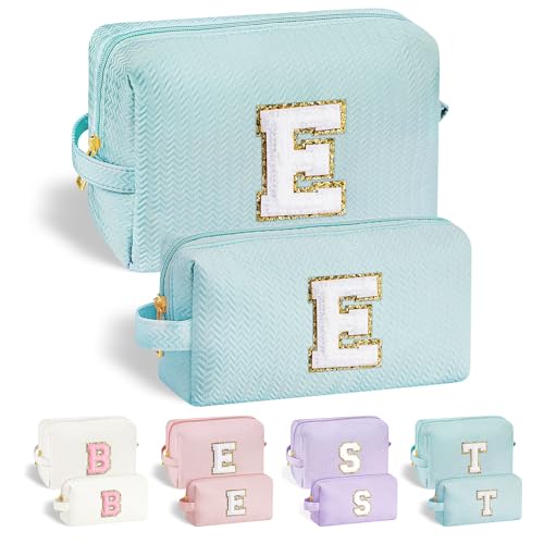 Parima Buchstaben Kosmetiktasche Damen Mädchen - Blau Kosmetiktasche Set Personalisierte Reise Kosmetiktaschen Geschenke für Mädchen Geburtstagsgeschenk für Frauen Blau Kosmetiktasche mit Buchstaben E Parima Buchstaben Kosmetiktasche Damen Mädchen - Blau Kosmetiktasche Set Personalisierte Reise Kosmetiktaschen Geschenke für Mädchen Geburtstagsgeschenk für Frauen Blau Kosmetiktasche mit Buchstaben E von Parima