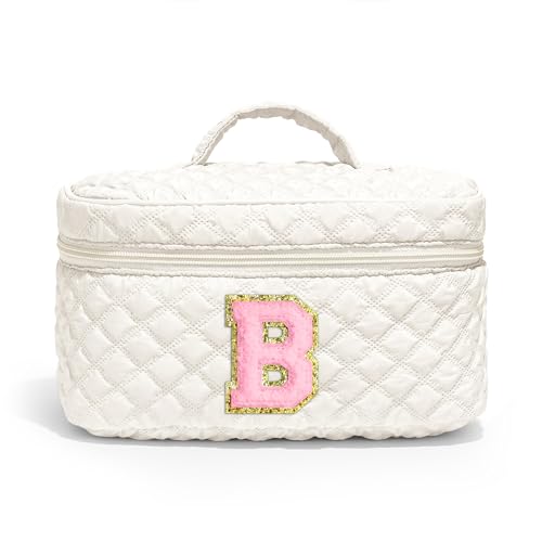 Parima Mädchen Geschenke 8 Jahre - Karierte Kosmetiktasche Große Make up Tasche Reise Kulturtasche Damen Geburtstagsgeschenk für Frauen Teenager Mädchen Schwester Freundin Weiß Schminktasche B Parima Mädchen Geschenke 8 Jahre - Karierte Kosmetiktasche Große Make up Tasche Reise Kulturtasche Damen Geburtstagsgeschenk für Frauen Teenager Mädchen Schwester Freundin Weiß Schminktasche B von Parima