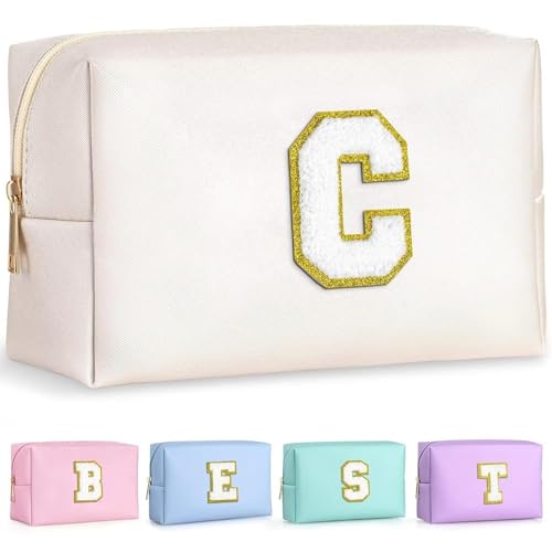 Parima Geschenke für Freunde Weibliche Mutter, Kleine Kosmetiktasche Travel Toiletry Bag, Personalisiertes Geburtstagsgeschenk für Frauen Mädchen, Preppy Travel Stuff für Mädchen (Buchstabe C) Parima Geschenke für Freunde Weibliche Mutter, Kleine Kosmetiktasche Travel Toiletry Bag, Personalisiertes Geburtstagsgeschenk für Frauen Mädchen, Preppy Travel Stuff für Mädchen (Buchstabe C) von Parima