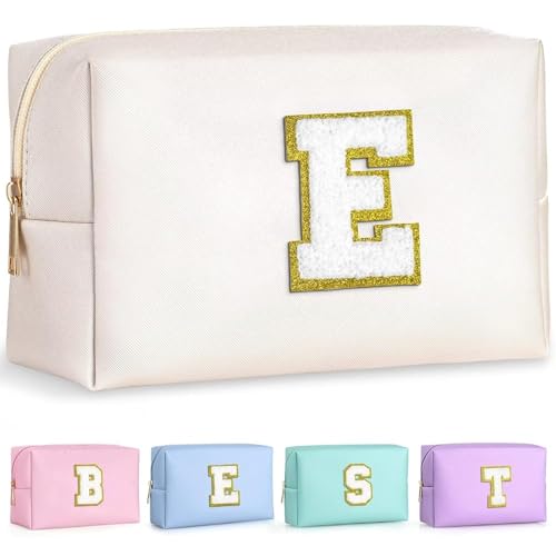 Parima Kosmetiktasche Damen Mädchen, Personalisierte Initial Make-up Pouch | Leder wasserdicht Kosmetiktasche | Weihnachten Geburtstag Geschenke für Tochter (Buchstabe E) Parima Kosmetiktasche Damen Mädchen, Personalisierte Initial Make-up Pouch | Leder wasserdicht Kosmetiktasche | Weihnachten Geburtstag Geschenke für Tochter (Buchstabe E) von Parima