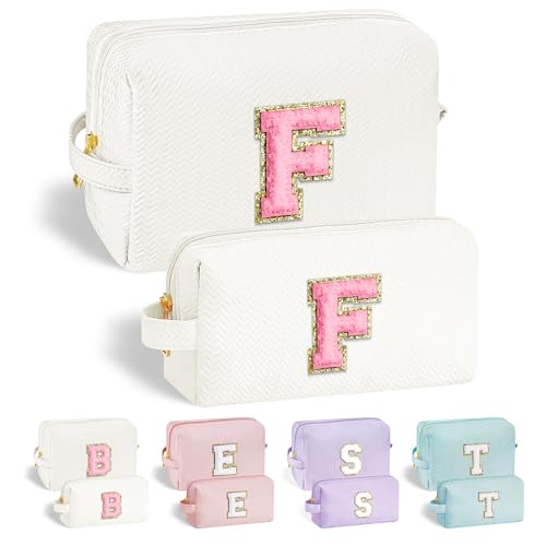 Parima Geschenk für Freundin, 2 Stück Weiß Kosmetiktasche Buchstaben Kosmetiktasche Damen Personalisierte Geschenke für Mädchen Mädchen Frauen Kosmetiktasche mit Buchstaben F Parima Geschenk für Freundin, 2 Stück Weiß Kosmetiktasche Buchstaben Kosmetiktasche Damen Personalisierte Geschenke für Mädchen Mädchen Frauen Kosmetiktasche mit Buchstaben F von Parima