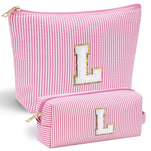 Parima Geschenke für Frauen - Personalisierte Kosmetiktasche Groß Kosmetiktasche Set Kosmetiktaschen Damen Mädchen Geburtstagsgeschenk für Frauen Teenager Mädchen Rosa Kosmetiktasche mit Buchstaben L Parima Geschenke für Frauen - Personalisierte Kosmetiktasche Groß Kosmetiktasche Set Kosmetiktaschen Damen Mädchen Geburtstagsgeschenk für Frauen Teenager Mädchen Rosa Kosmetiktasche mit Buchstaben L von Parima