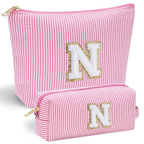 Parima Hochzeitsgeschenke Trauzeugin Geschenk - Buchstaben Kosmetiktasche Damen Personalisierte Geschenke für Frauen Mädchen Hochzeitstag Geschenke für Frau Rosa Kosmetiktasche mit Buchstaben N Parima Hochzeitsgeschenke Trauzeugin Geschenk - Buchstaben Kosmetiktasche Damen Personalisierte Geschenke für Frauen Mädchen Hochzeitstag Geschenke für Frau Rosa Kosmetiktasche mit Buchstaben N von Parima