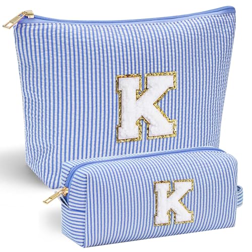 Parima Geburtstagsgeschenk für Frauen - Blau Kosmetiktasche Reise Schminktasche Mädchen Schwester Geschenk Geschenke für Mädchen Frauen Freundin Buchstaben K Kosmetiktasche Parima Geburtstagsgeschenk für Frauen - Blau Kosmetiktasche Reise Schminktasche Mädchen Schwester Geschenk Geschenke für Mädchen Frauen Freundin Buchstaben K Kosmetiktasche von Parima
