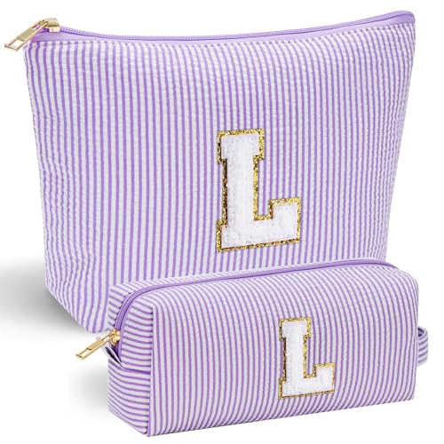 Parima Kosmetiktasche Damen Mädchen - Personalisierte Geschenke Make Up Tasche Mädchen Reise Schminktasche Geburtstagsgeschenk für Frauen Mädchen Geschenke für Frauen Lila Buchstaben Kosmetiktasche L Parima Kosmetiktasche Damen Mädchen - Personalisierte Geschenke Make Up Tasche Mädchen Reise Schminktasche Geburtstagsgeschenk für Frauen Mädchen Geschenke für Frauen Lila Buchstaben Kosmetiktasche L von Parima