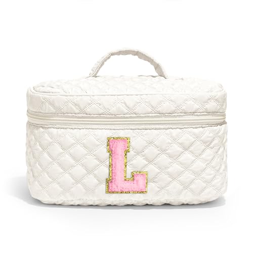 Parima Kosmetiktasche Damen Mädchen - Weiß Schminktasche Personalisiert Kosmetiktasche Groß Make up Tasche Geburtstagsgeschenk für Frauen Teenager Kosmetiktasche für Mädchen Geschenke Kosmetiktasche L Parima Kosmetiktasche Damen Mädchen - Weiß Schminktasche Personalisiert Kosmetiktasche Groß Make up Tasche Geburtstagsgeschenk für Frauen Teenager Kosmetiktasche für Mädchen Geschenke Kosmetiktasche L von Parima