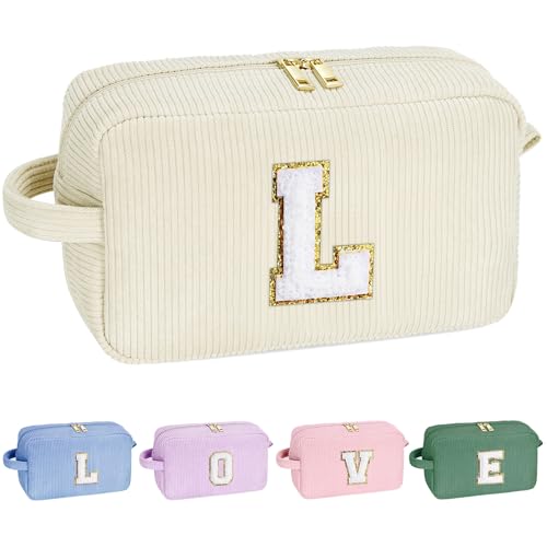 Parima Personalisierte Geschenke für Mädchen - Beige Kosmetiktasche Mädchen Reiseutensilien Kosmetiktasche für Mädchen Geburtstagsgeschenk für Frauen Mädchen Freund Kosmetiktasche mit Buchstaben L Parima Personalisierte Geschenke für Mädchen - Beige Kosmetiktasche Mädchen Reiseutensilien Kosmetiktasche für Mädchen Geburtstagsgeschenk für Frauen Mädchen Freund Kosmetiktasche mit Buchstaben L von Parima