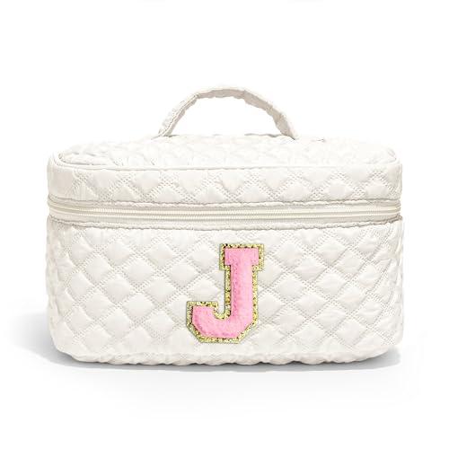 Parima Kosmetiktasche Große für Damen - Weiß Make up Tasche Reise Kosmetiktasche Personalisierte Kosmetiktasche Geschenke für Tochter Enkeltochter Teenager Mädchen Freundinnen Kosmetiktasche J Parima Kosmetiktasche Große für Damen - Weiß Make up Tasche Reise Kosmetiktasche Personalisierte Kosmetiktasche Geschenke für Tochter Enkeltochter Teenager Mädchen Freundinnen Kosmetiktasche J von Parima