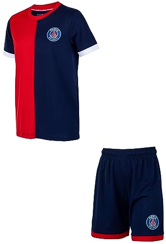 PARIS SAINT GERMAIN Offizielles PSG Home Trikot Set für Kinder - 2023/2024-164/14 Jahre Trikot - Fussball Shirt und Shorts - Blau/Rot von PARIS SAINT-GERMAIN