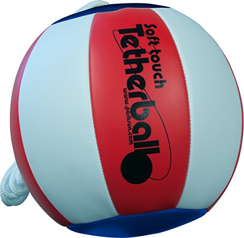 Park & Sun Sports Soft Touch Tetherball mit 2,1 m Nylonschnur und Clip, Americana (rot, weiß und blau) von Park & Sun Sports
