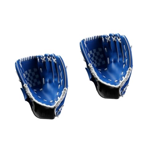 2 STK Baseball-Handschuhe De Softball Für Erwachsene Weiche Handschuhe Erster Basishandschuh Professioneller Baseballhandschuh Außenfeld Softball-handschuh Fanghandschuh Blue Parliky von Parliky