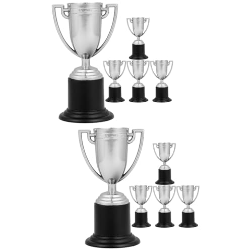 Parliky 10 Stk Trophäe Kinder vergeben Pokale belohnung kinder + laufstall spielzeug spielsachen mikrolle chaps kinder spielwaren Kinderbelohnung miniature Wettkampfpokal Abs Silver von Parliky