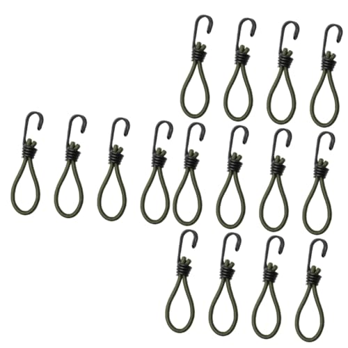 Parliky 16 STK Zelt elastisches Lanyard Outdoor-Zelt Clips zum Befestigen von Planen Zelt Befestigungsgurt zeltspanner zeltleinenspanner Zeltspannschnalle Multifunktionsschnalle Nur von Parliky