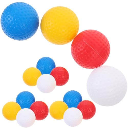 Parliky 16 Stück Hohle Lochlose Golfbälle Große Golfbälle Übungsball Kinder Golfbälle Kleiner Golfball Farbige Golfbälle Für Männer Verschleißfester Golfball Professioneller von Parliky