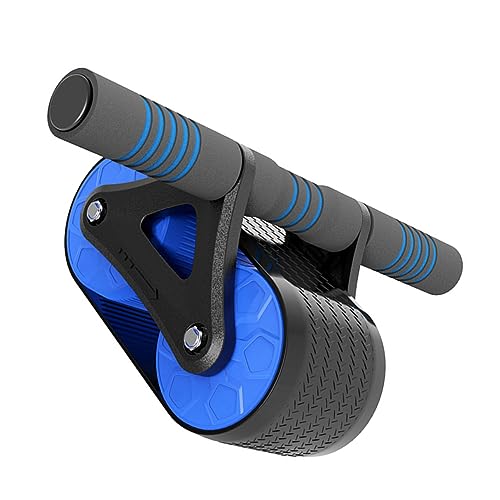 Parliky 1pc Automatic Kick-back Ab Roller Bauchmuskeltrainer Rad Robuster Bauchtrainingsroller Praktisches Fitnessgerät Für Fitnesszwecke Blau von Parliky