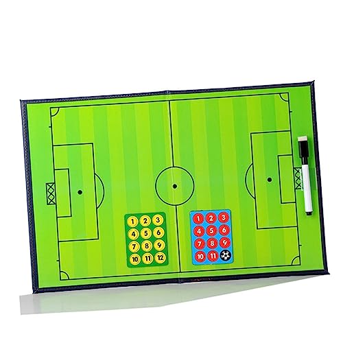 Parliky 2 Fußball-trainerausschuss PVC-fußball-whiteboard Fußball-taktiktafel Wiederverwendbares Fußball-klemmbrett Magnetische Fußball-trainingstafel Kreative Zwischenablage Green von Parliky