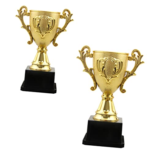 Parliky 2St Trophäe kinder spielset Metalle für Preise wohnaccessoires dekor Preise belohnen evengers event Golddekor Kinderspielzeug Home-Desktop-Dekor Sportpokal aus Kunststoff Plastik von Parliky