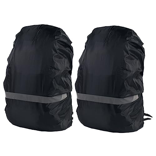 Parliky 2pcs Outdoor Regenschutz Rucksackbezüge Staubdichte Nacht Rucksack Staubschutz (XL) von Parliky