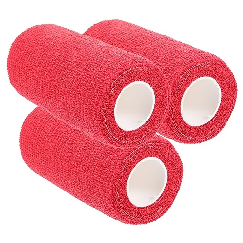 Parliky 3 Rollen Griffband Griptapes Für Tennisschläger Schlägerabsorbierende Bänder Hokcey Griptape Tennisgriffe Schläger Griptape Absorbierende Abdeckung Für Tennis Eishockey Vlies Rot von Parliky