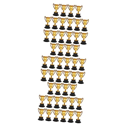 Parliky 48 Stk Mini-kinder-trophäen Kinder Mini-spielzeug Trophäe Für Kinderrennspiele Kleine Trophäe Für Kinder Puzzle-spielzeug Fest Fußballtrophäe Midi Für Kinderparty Plastik Golden von Parliky