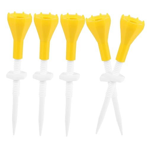 Parliky 5St Golfzubehör golfrasen Golf Accessories golfschläger Set Golfschläger Aufbewahrung Golf-Tees üben Golf-Tees Schloss Golfball Steht Aufbewahrungsbehälter für Golf Plastik Yellow von Parliky