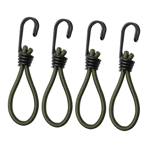 Parliky Outdoor Zelt Bungee Cords Elastische Seile Mit Haken Für Camping Zubehör Gummiseile Olivgrün Für Stabile Zeltabspannung Und Vielseitige Anwendungen von Parliky